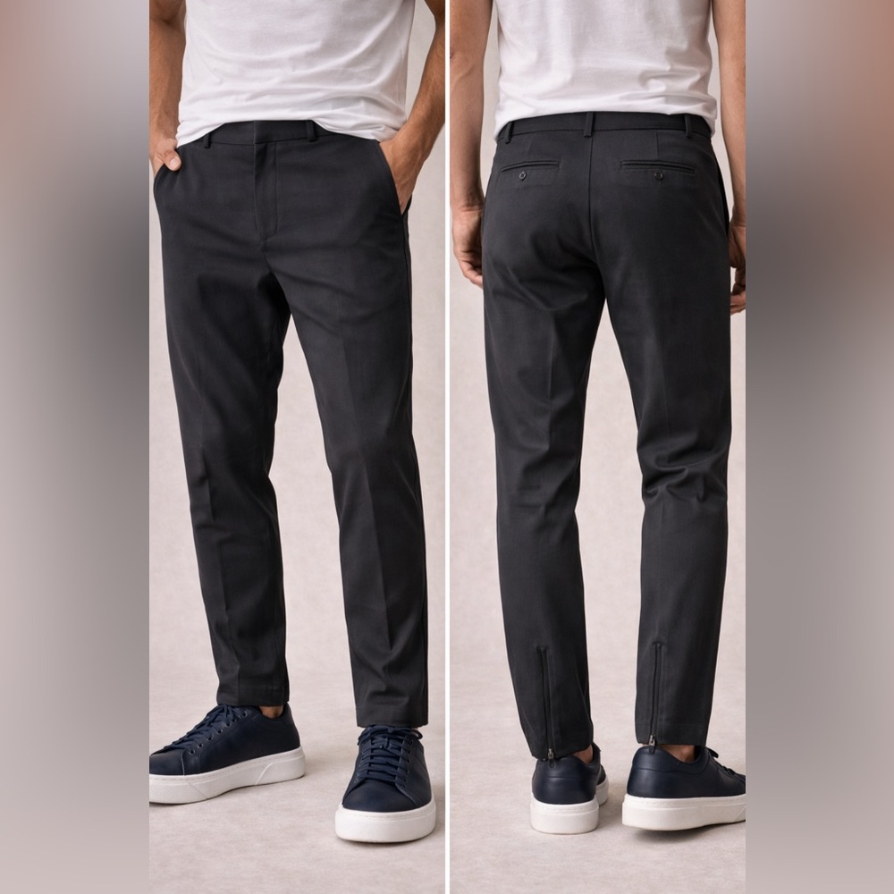 COS Men's Charcoal/olive Dress Pants